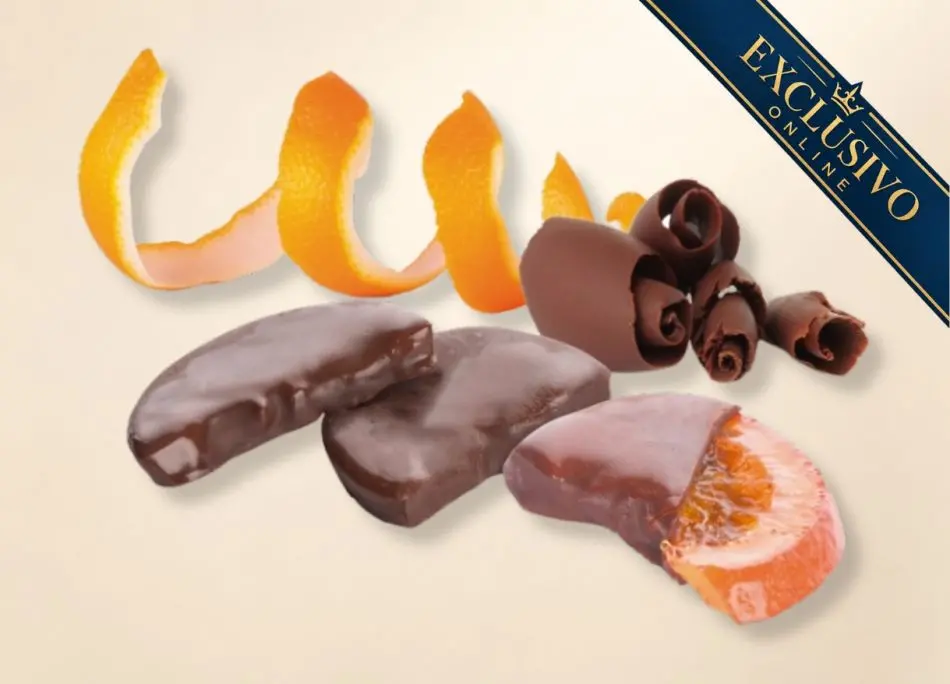 Naranjas confitadas ba�adas en Chocolate
