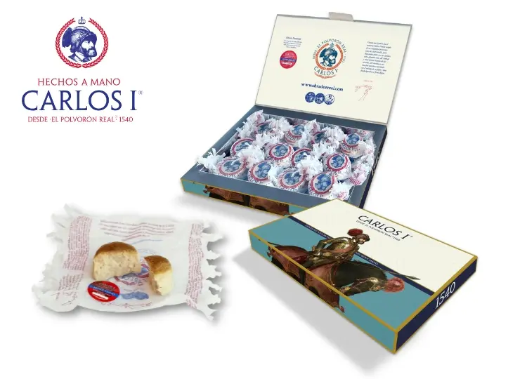 Estuche 390 gr Polvorones Carlos I