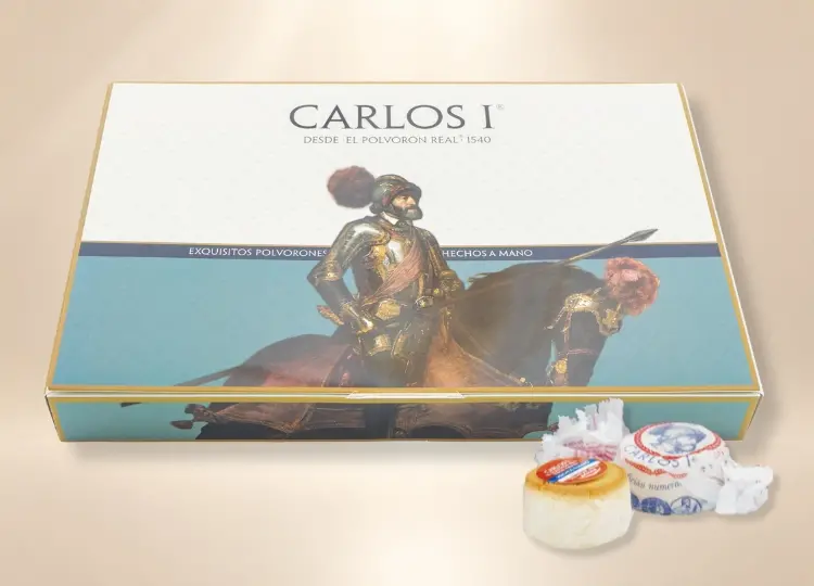 Estuche 390 gr Polvorones Carlos I