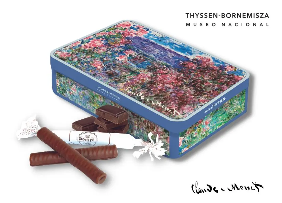Lata 160 gr. Flautines de Chocolate Thyssen Monet