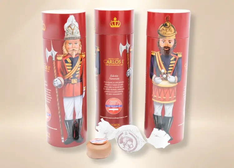 Lata 280 gr Polvorones Carlos I ba�ados en Chocolate Edici�n Guardia Real