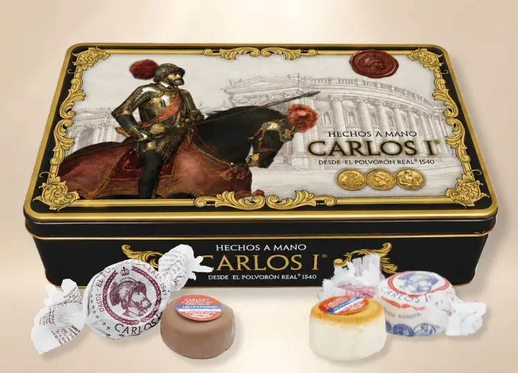 Lata Surtida 1,1 kg Polvorones Carlos I (Original y Ba�ados)