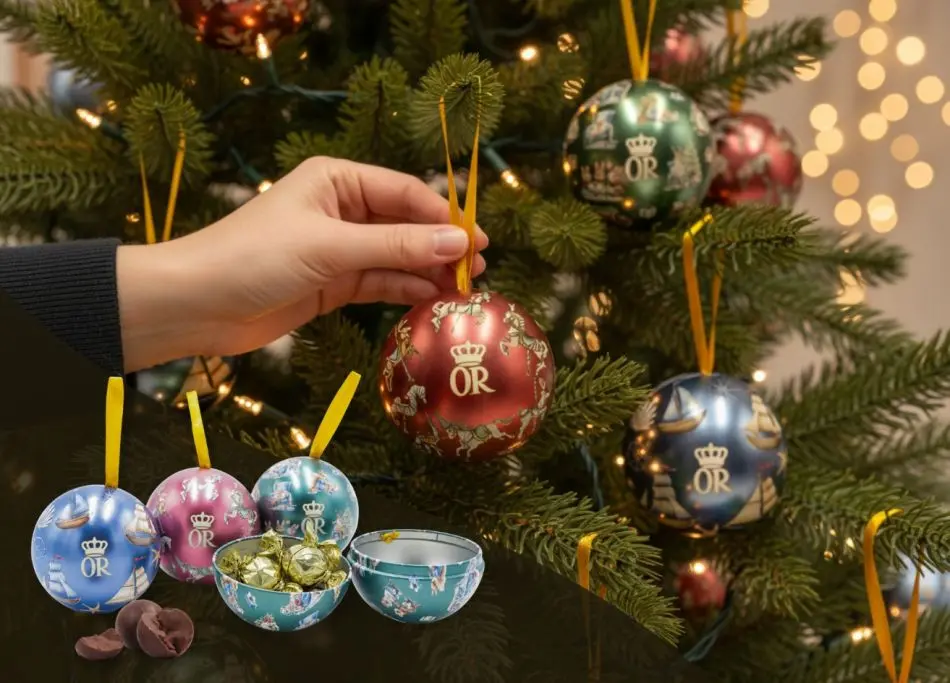 Pack 3 Bolas de Navidad Bombones de Avellana