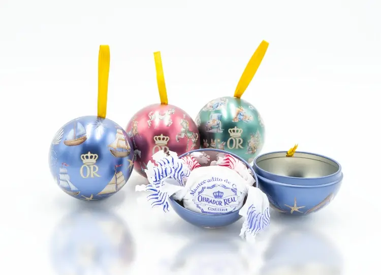 Pack 3 Bolas de Navidad Mantecadito y Polvoroncito de Almendra
