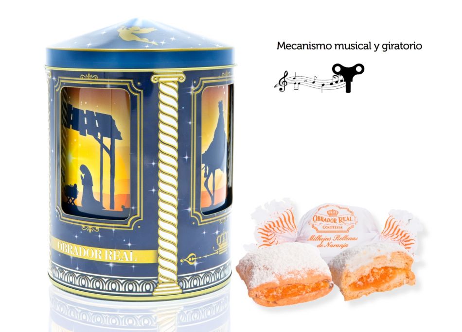Lata Carrusel Musical Reyes Magos 160 gr. Milhojas de Naranja