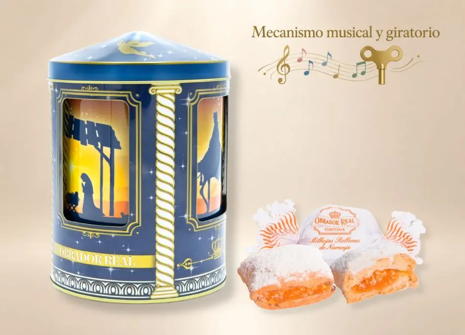 Lata Carrusel Musical Reyes Magos 160 gr. Milhojas de Naranja