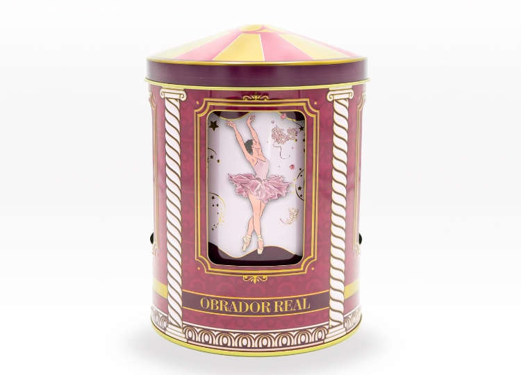 Lata Carrusel Musical Bailarinas 160 gr. Bombones de Chocolate y Avellana