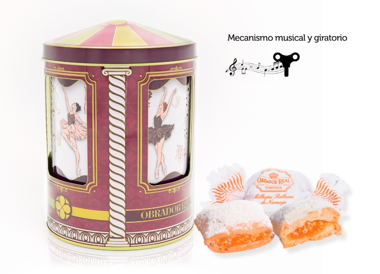 Lata Carrusel Musical Bailarinas 160 gr. Milhojas de Naranja