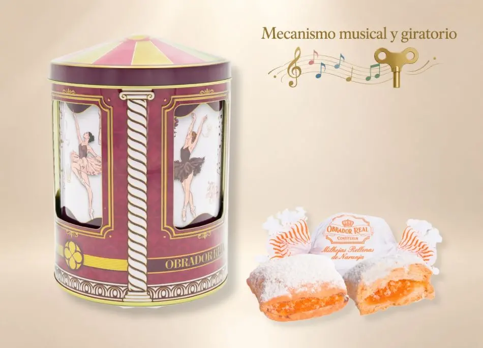 Lata Carrusel Musical Bailarinas 160 gr. Milhojas de Naranja