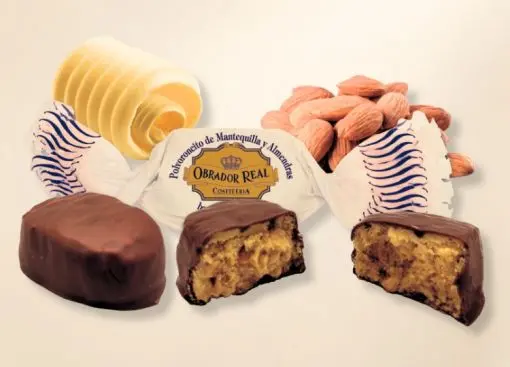 Polvoroncitos de Almendra y Mantequilla ba�ados en Chocolate