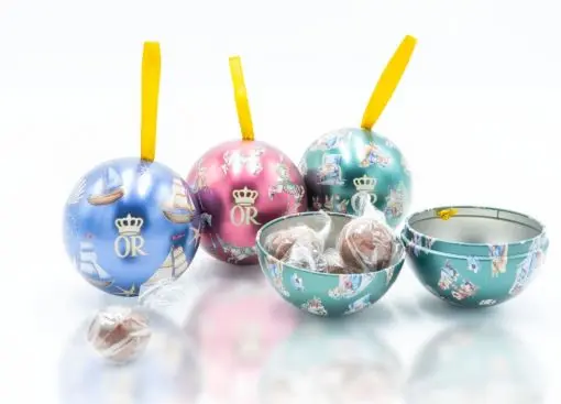 Pack 3 Bolas de Navidad Perlas de Almendra baadas en Chocolate